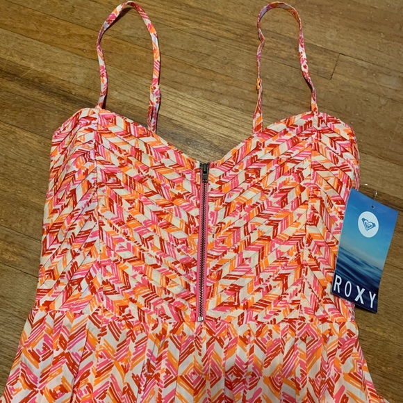 Roxy Shore Thing Mini Dress Spicy Orange - Picture 2 of 8